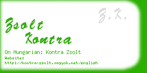zsolt kontra business card